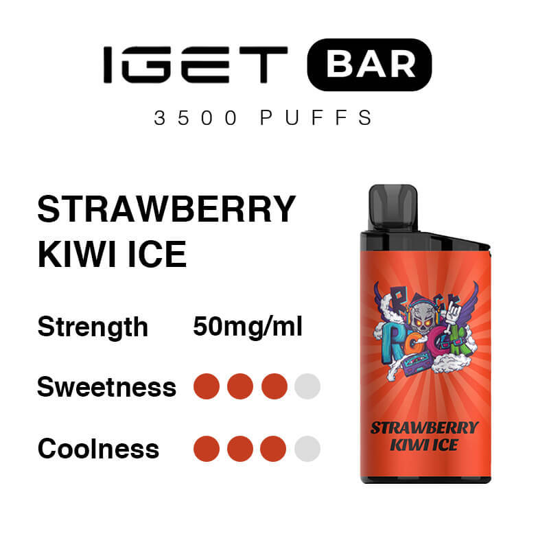 Strawberry Kiwi Ice IGET Bar 3500 Puffs
