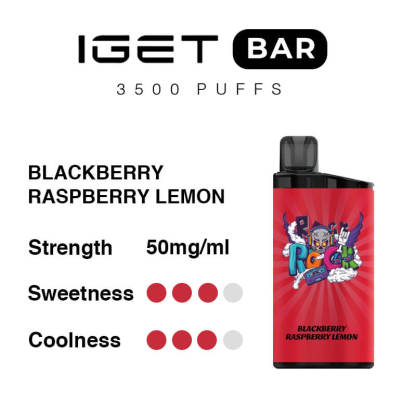 Blackberry Raspberry Lemon IGET Bar 3500 Puffs