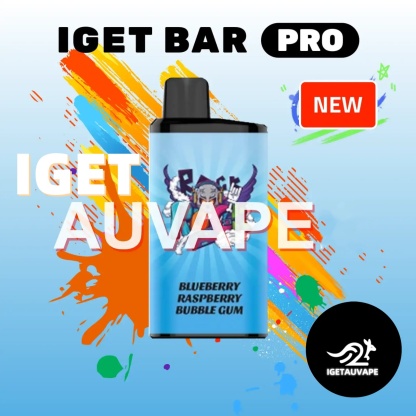 Blueberry rashberry bubble gum Iget Bar Pro