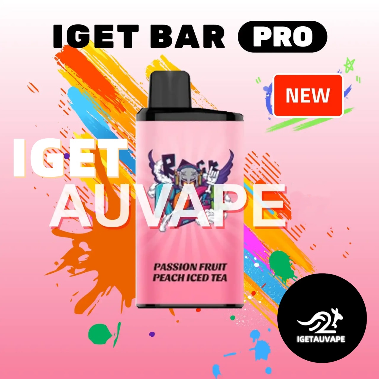 Passionfruit peach iced tea Iget Bar Pro
