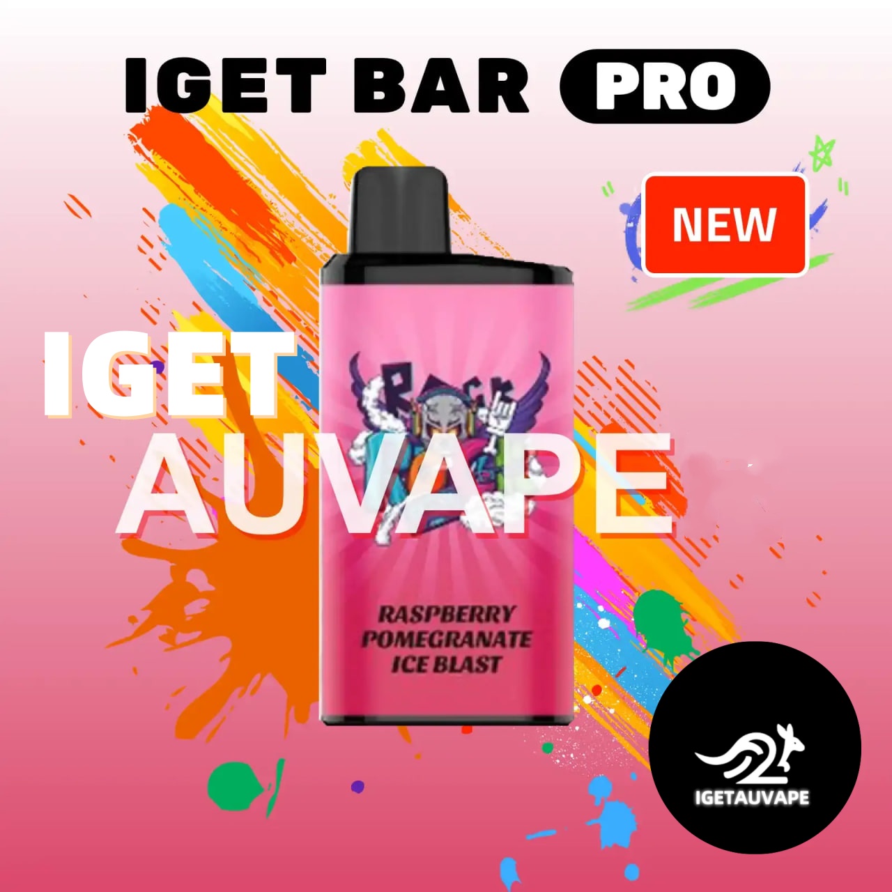 Rashberry pomegrante ice blast Iget Bar Pro