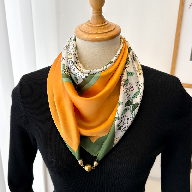 女士護頸磁吸扣絲巾