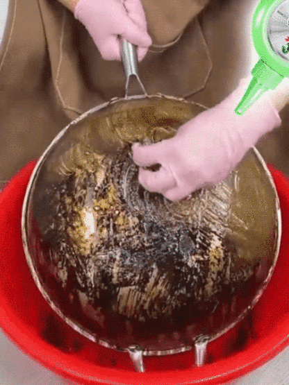 【10年舊鍋子變新鍋】🔥黑垢秒化水鍋底淨