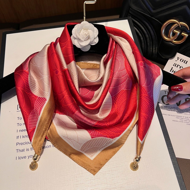 女士護頸磁吸扣絲巾