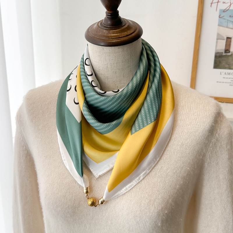 女士護頸磁吸扣絲巾