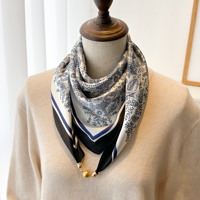 女士護頸磁吸扣絲巾