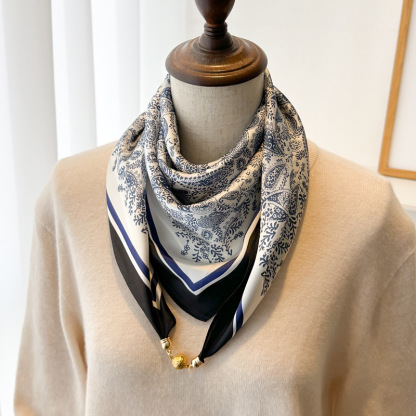 女士護頸磁吸扣絲巾