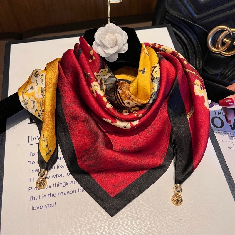 女士護頸磁吸扣絲巾