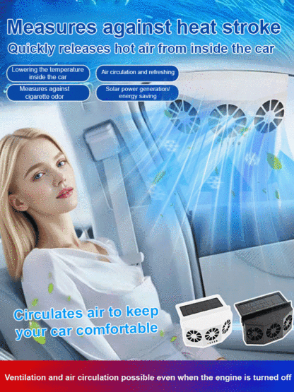 Solar Car Exhaust Fan Radiator