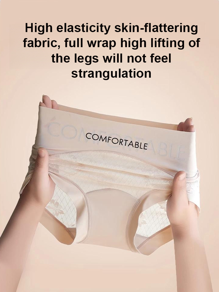 PelvicPro™ High Waist Seamless Lace Panties - Pelvic Support & 99.97% Antibacterial