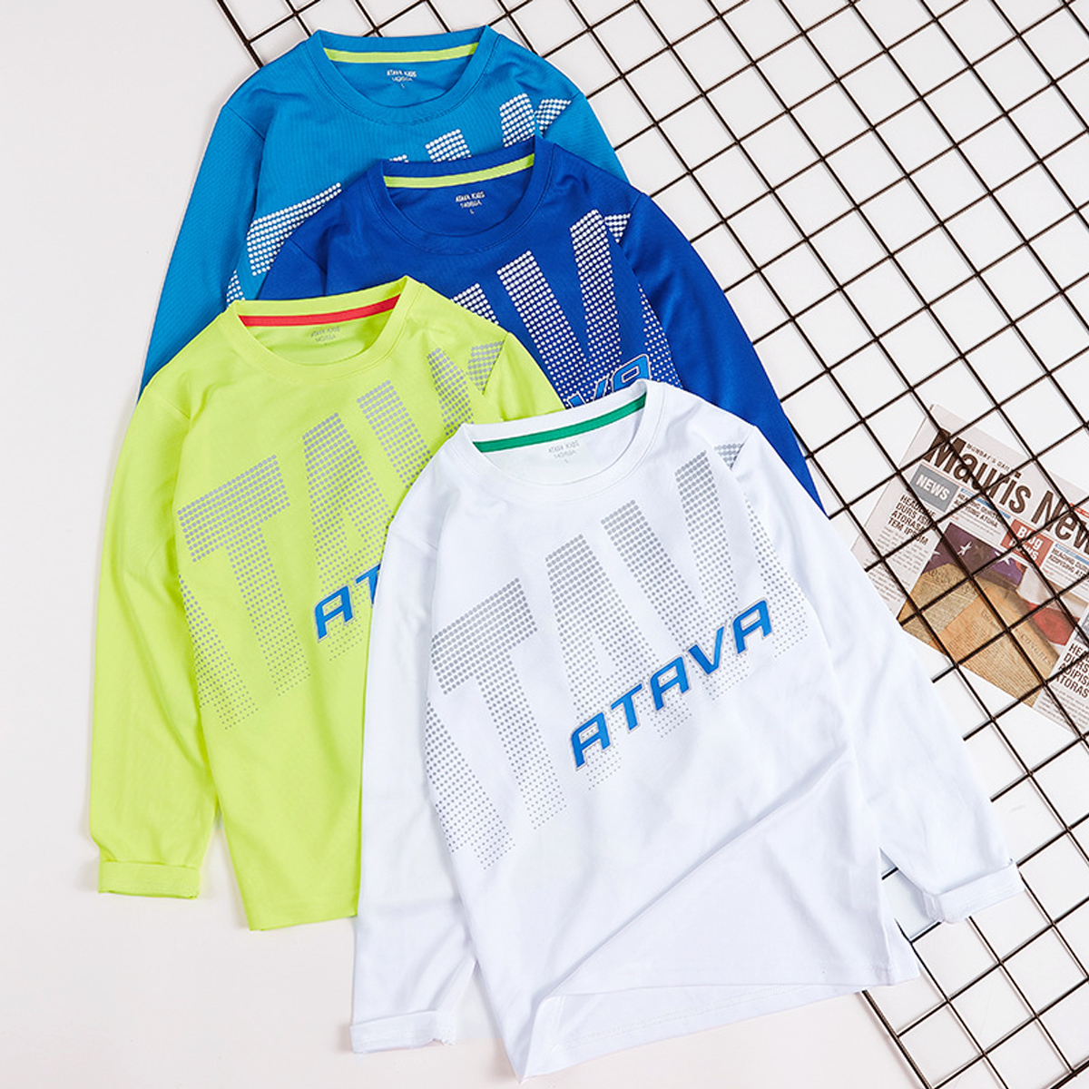 24个款式]Boy Summer Thin Sporty Letter Long Sleeve T-Shirt Wholesale