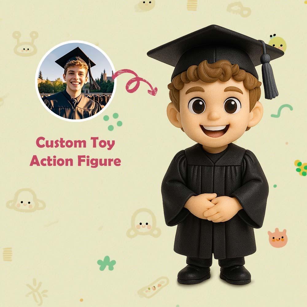 Custom 3D Action Figure From Your Photo Personalized Toy Figure to Him Custom Action Figure Graduation Gifts
