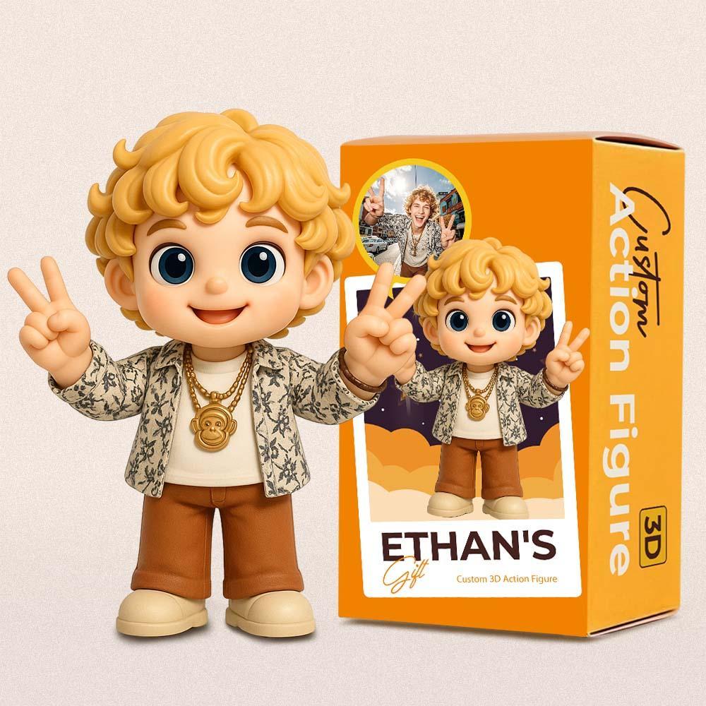 Custom Travel 3D Action Figure from Photo Unique & Thoughtful Gift for Travel Lover