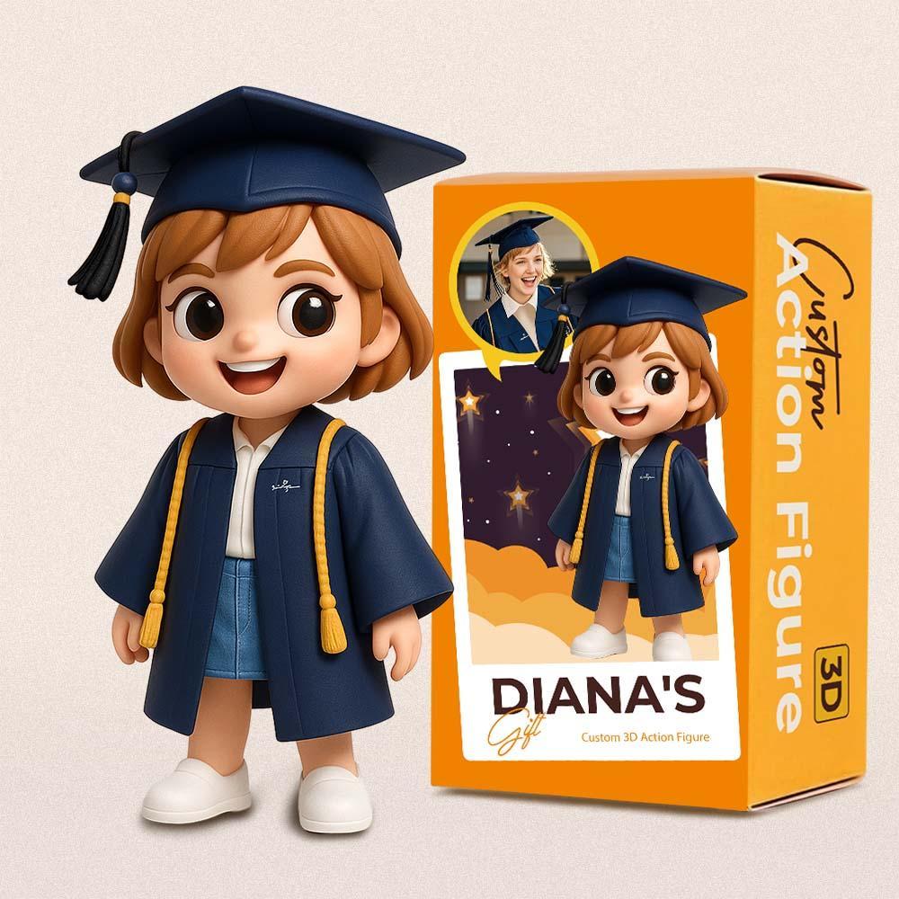 Custom 3D Action Figure From Your Photo Personalized Toy Figure to Him Custom Action Figure Graduation Gifts