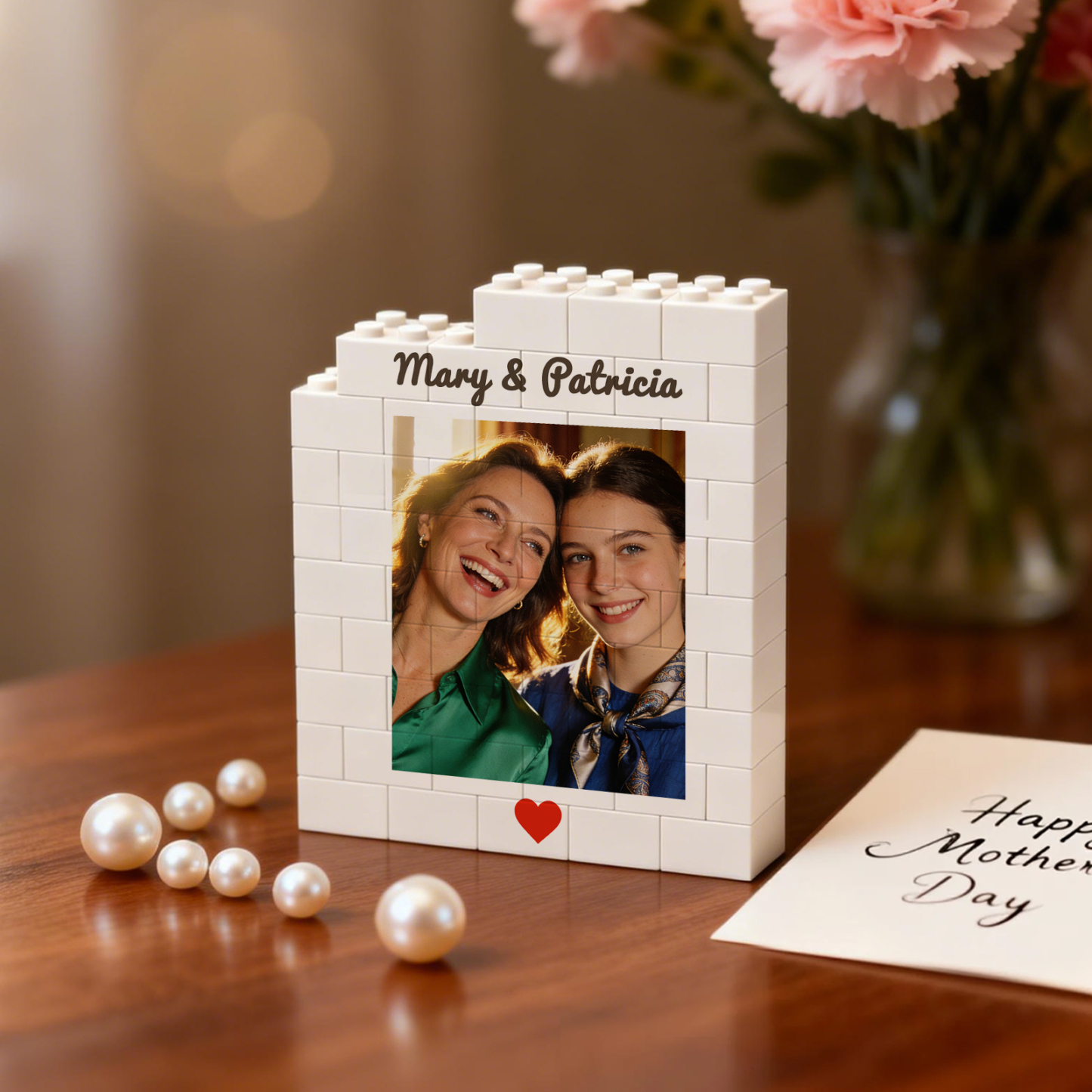 Custom Photo Brick Puzzle Frame – Build Warmth, A Sweet Gift for Mom & Mother's Day - CustWitAU
