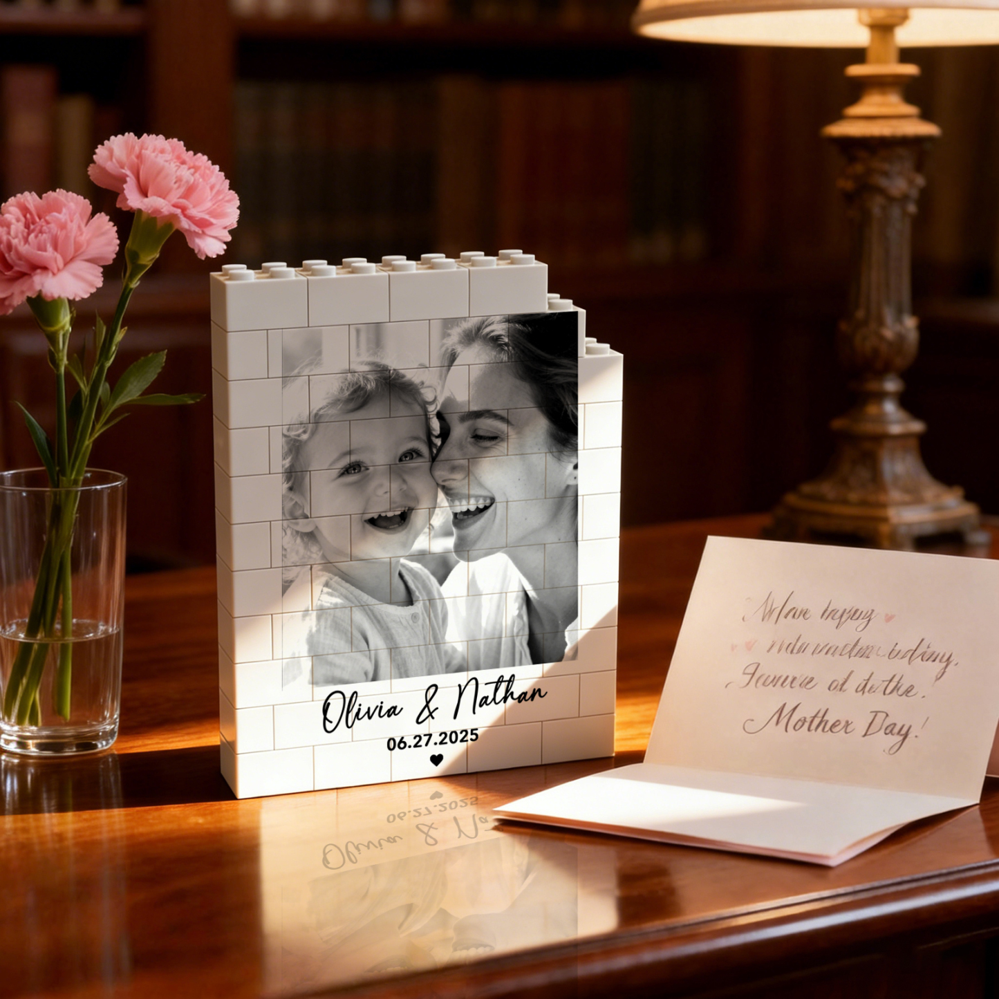 Custom Photo Brick Puzzle Frame – Build Warmth, A Sweet Gift for Mom & Mother's Day - CustWitAU