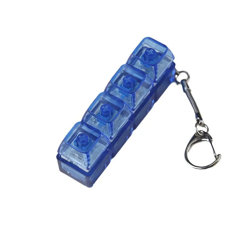 PC Fully Transparent Clicky Switch Tester Keychains– Clear Stress-Relief Press Toy with Crisp Sound