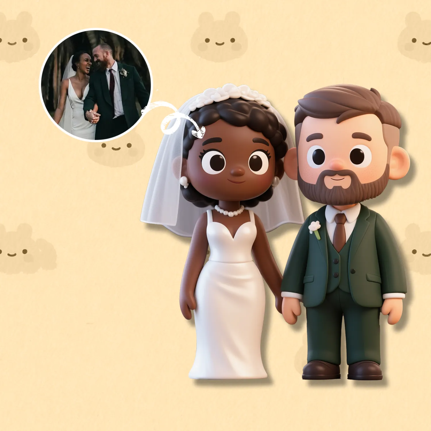 Custom Toy Figure 3D Mini Figures Personalization Photo Blind Box Gifts For Couple
