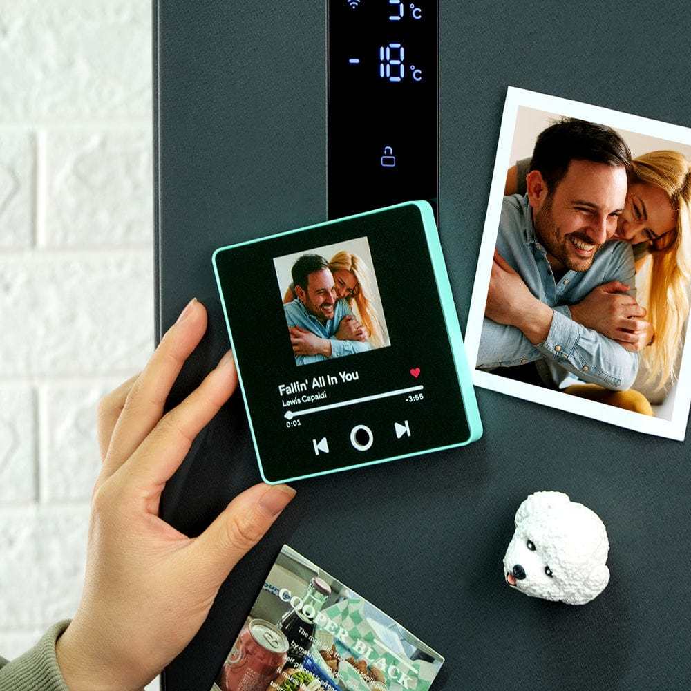 Custom Spotify Album Fridge Magnet Personalized Music Fridge Magnet Can Play Songs and Adjust Volume for Couples