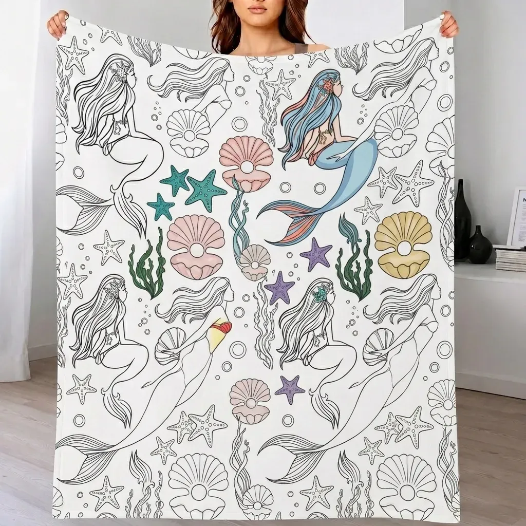 DIY Drawing Blanket Doodle Your Own Blankets, Customizable Washable Paint & Play Blankets for Adults - CustWitAU