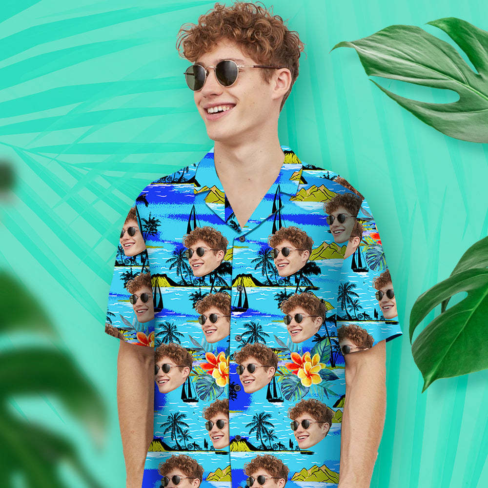 Vice City Custom Face Hawaiian Shirt Men's Gang Style - CustWitAU