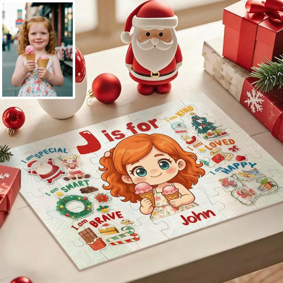 Custom Photo Cartoon Jigsaw Puzzle - Perfect Birthday Gift for Grandkids and Kids