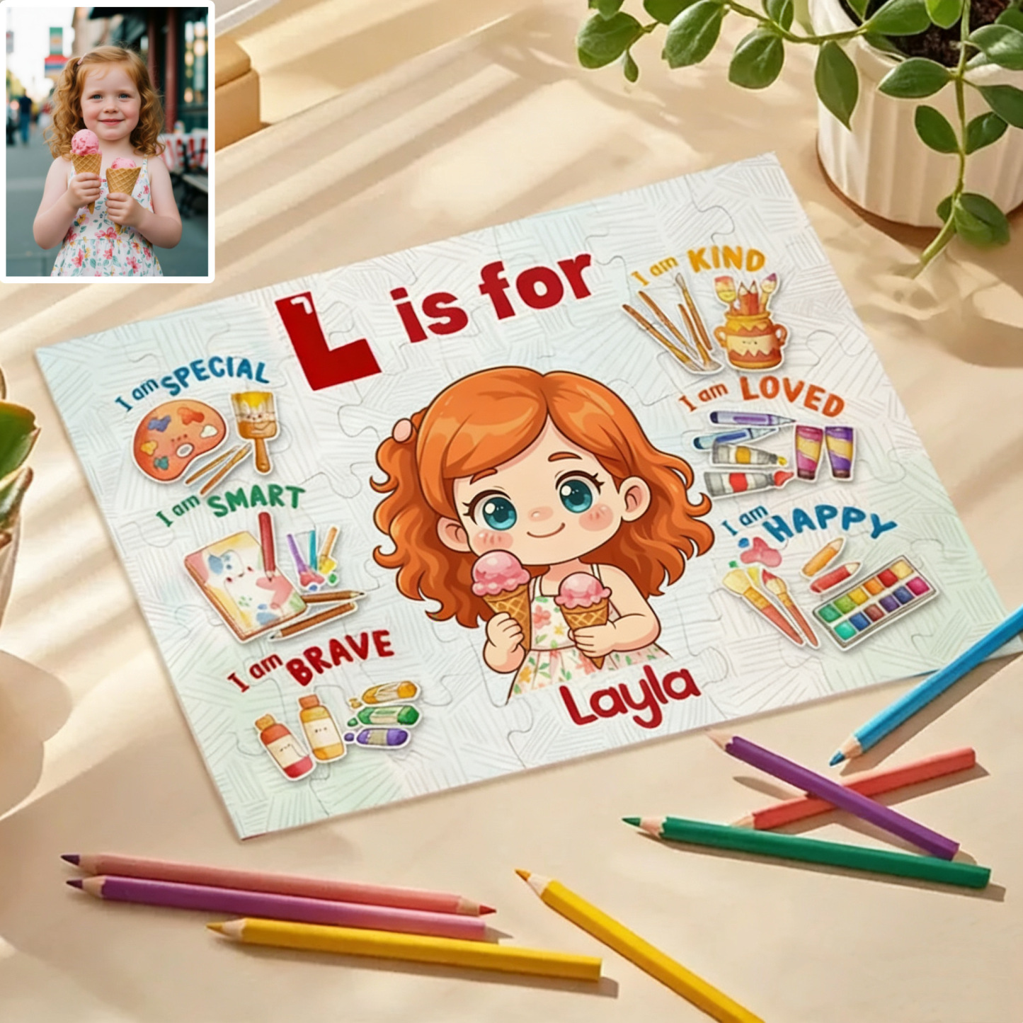 Custom Photo Cartoon Jigsaw Puzzle - Perfect Birthday Gift for Grandkids and Kids