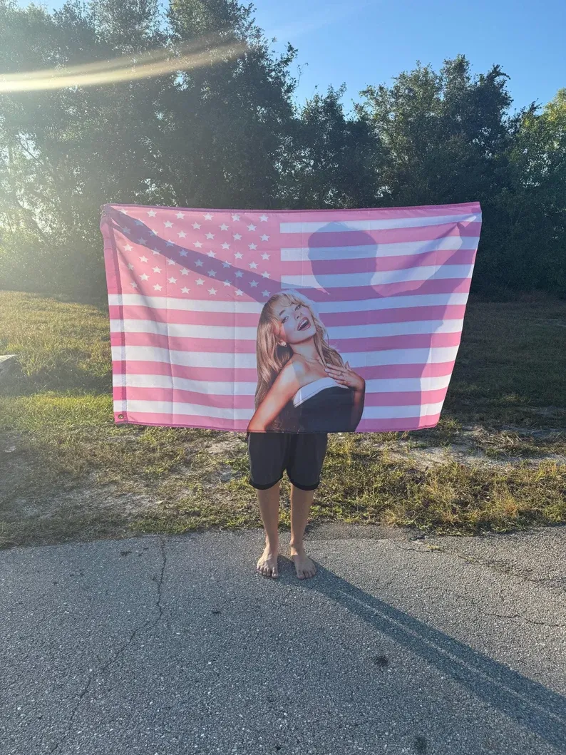 Custom American Flag with Your Photo – Personalized Wall Tapestry Decor