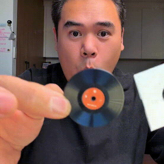 Personalized Mini Vinyl Music Player That Really Spins & Plays Music | Each Vinyl Can Play a Different Song, Custom Photo Album Cover, DIY Vinyl Color Gift for Dad on Father's Day - CustWitAU