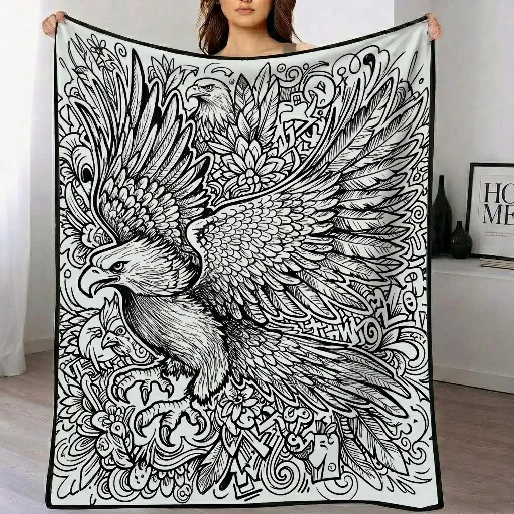 DIY Drawing Blanket Doodle Your Own Blankets, Customizable Washable Paint & Play Blankets for Adults - CustWitAU