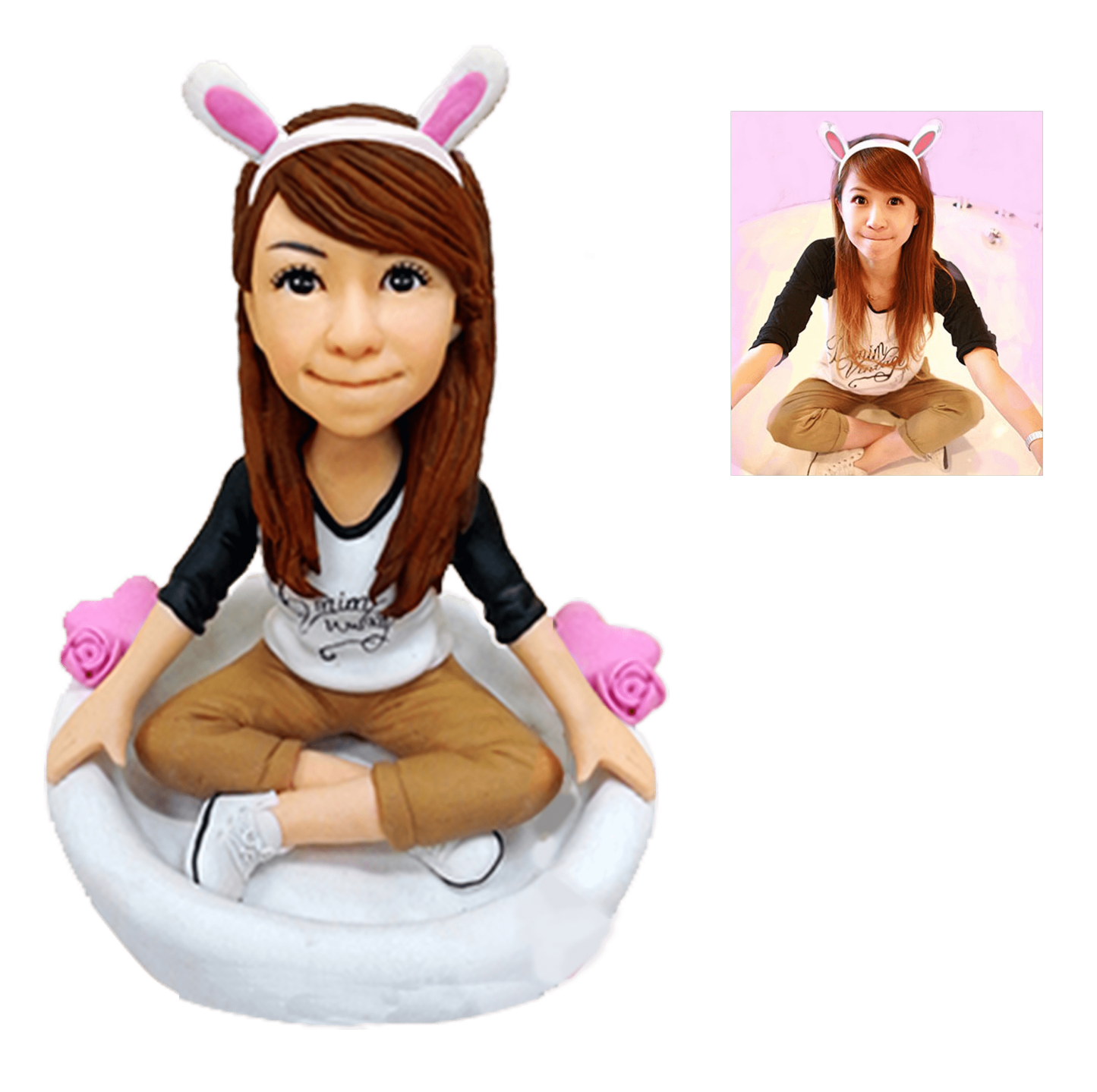Fully Customizable 1 person Custom Bobblehead With Engraved Text Brithday Gifts - CustWitAU