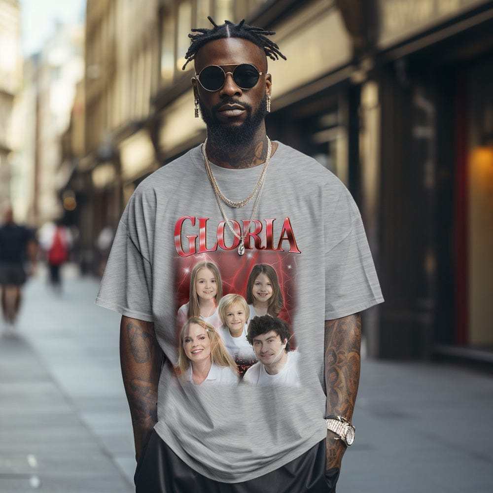 Custom Photo Vintage Tee Personalized Name T-shirt Pet Gifts Dog - CustWitAU