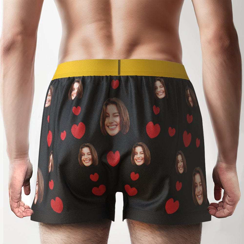 Custom Face Boxer Shorts I LICKED IT Personalized Waistband Casual Underwear for Him - CustWitAU