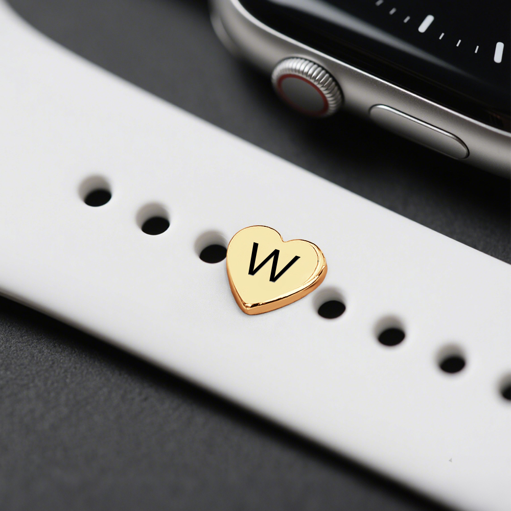Stud Heart Watch Strap Charm Personalized Charm for Watch Band Birthday Gift - CustWitAU