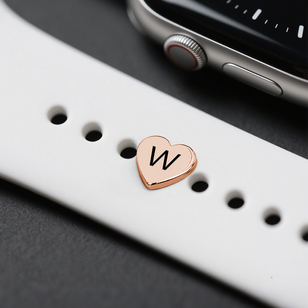Stud Heart Watch Strap Charm Personalized Charm for Watch Band Birthday Gift - CustWitAU