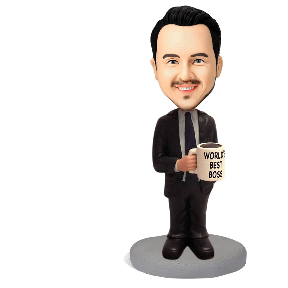 Custom World's Best Boss Bobblehead with Engraved Text - CustWitAU