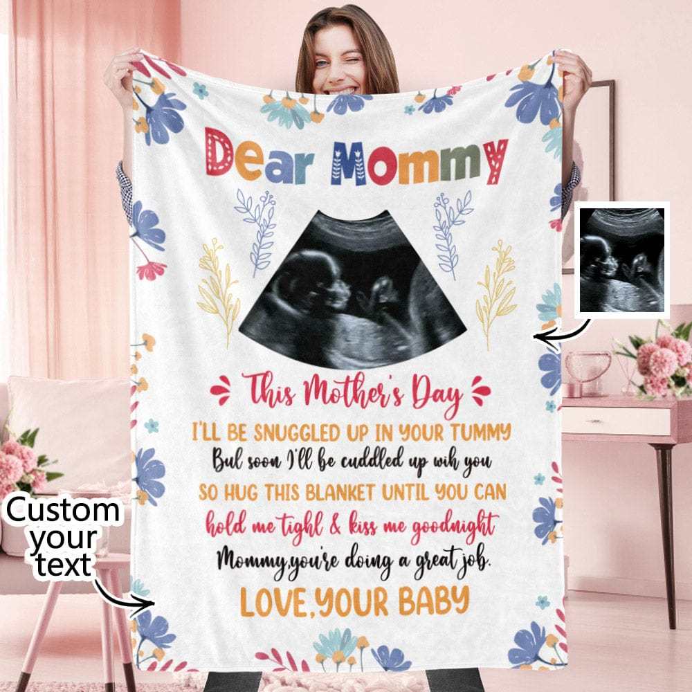 Mother's Day Blanket Gift Personalized Photo Blanket for Mom - CustWitAU