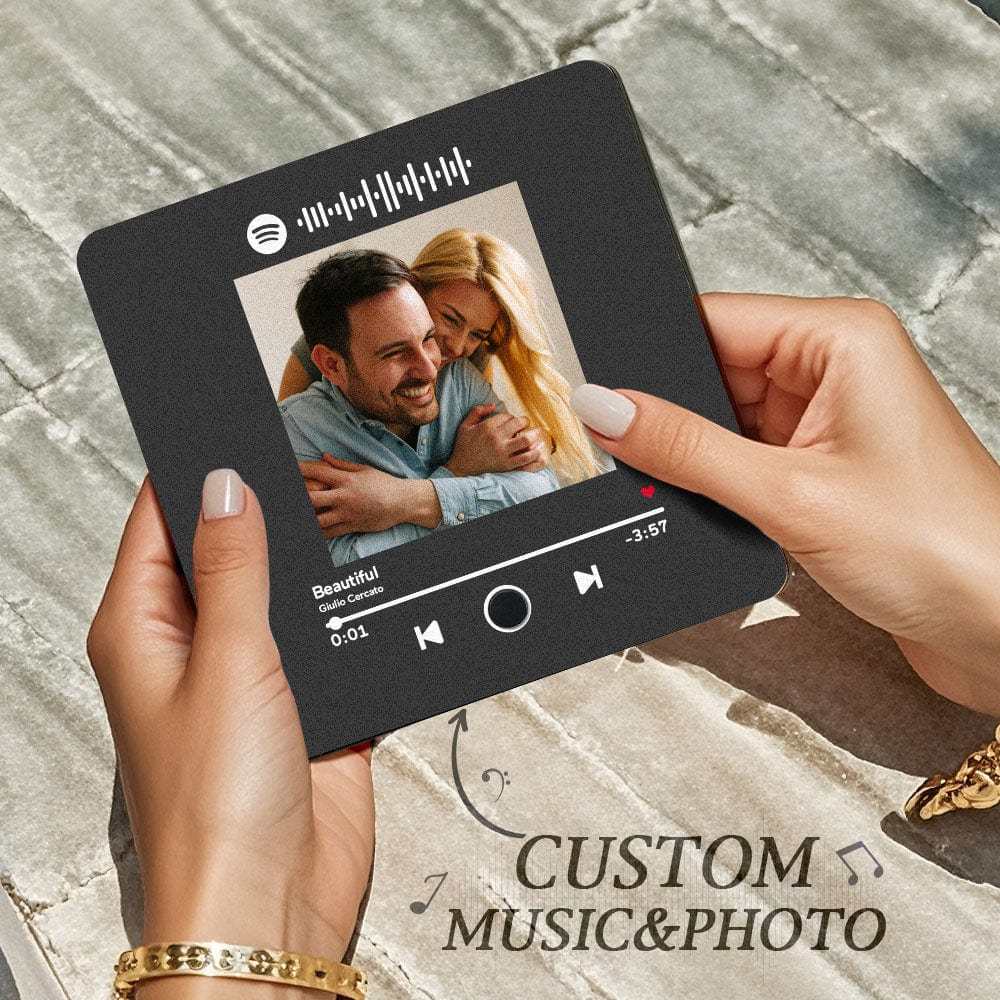 Custom Spotify Album Fridge Magnet Personalized Music Fridge Magnet Can Play Songs and Adjust Volume for Couples
