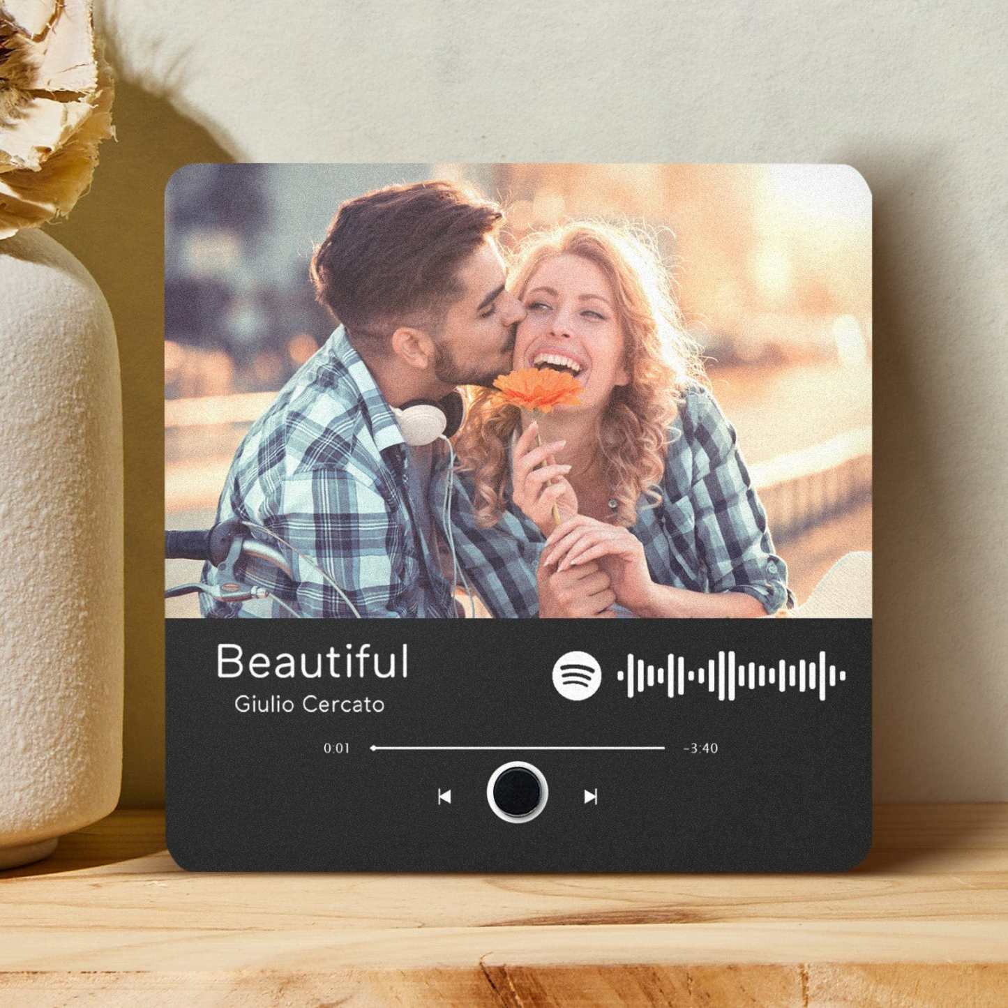 Custom Spotify Album Fridge Magnet Personalized Music Fridge Magnet Can Play Songs and Adjust Volume for Couples