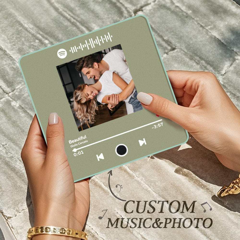 Custom Spotify Album Fridge Magnet Personalized Music Fridge Magnet Can Play Songs and Adjust Volume for Couples