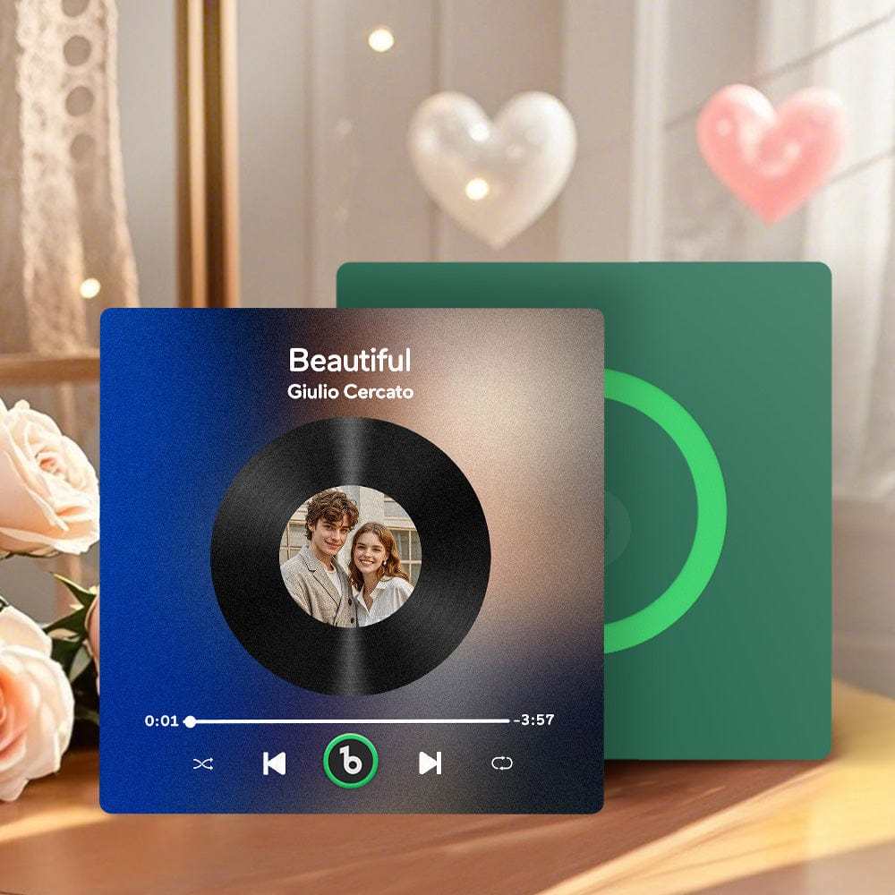 Custom Music Fridge Magnet Album Singing Fridge Magnet Music Wall Photo Sticker Music Movement That Can Be Played Valentines Day Gift - CustWitAU