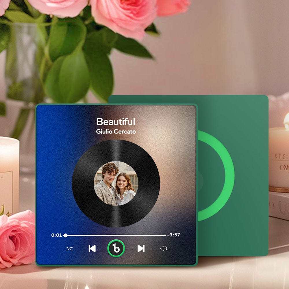 Custom Music Fridge Magnet Album Singing Fridge Magnet Music Wall Photo Sticker Music Movement That Can Be Played Valentines Day Gift - CustWitAU