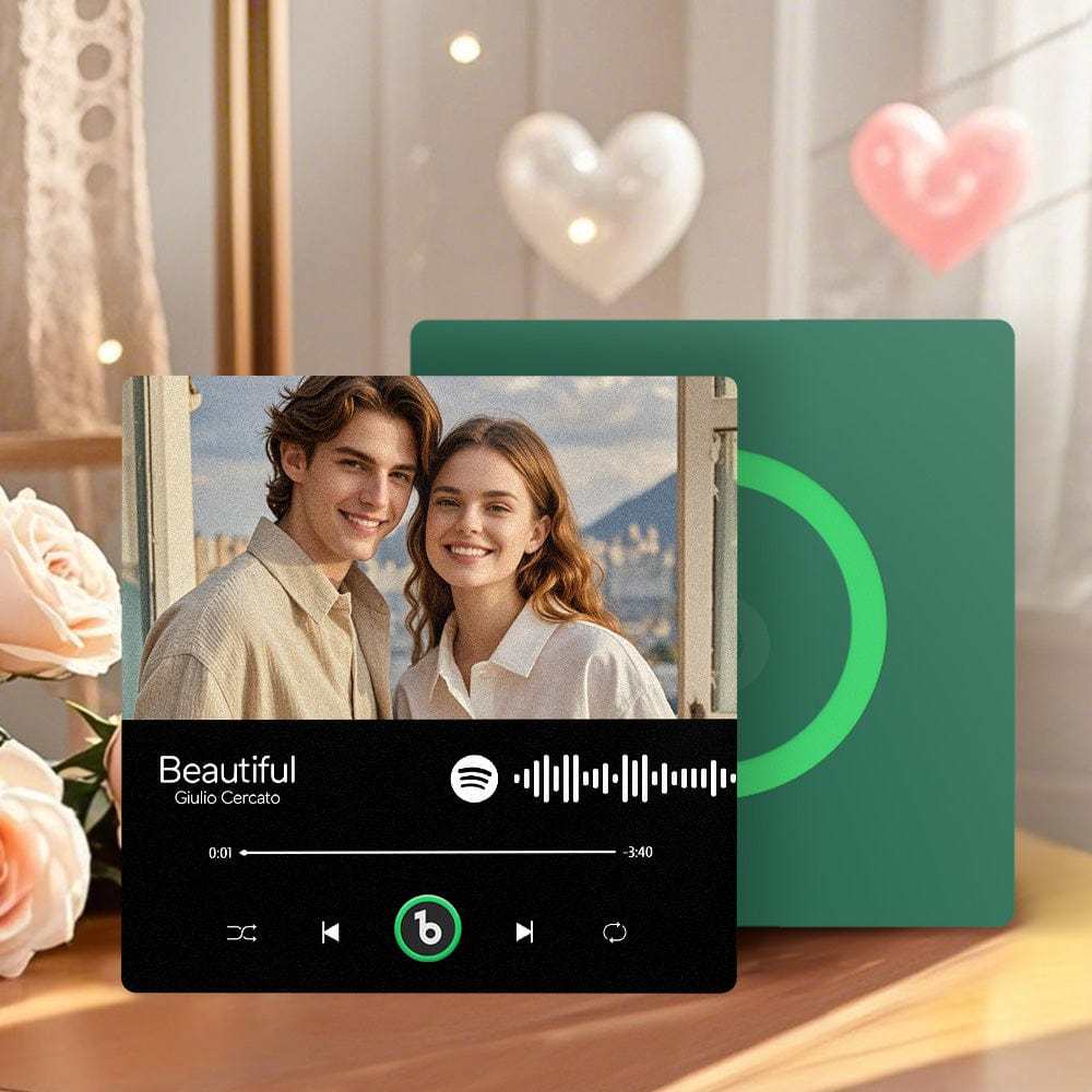 Custom Music Fridge Magnet Album Fridge Magnet With Song Music Wall Photo Sticker Music Movement That Can Be Played Valentines Day Gift - CustWitAU