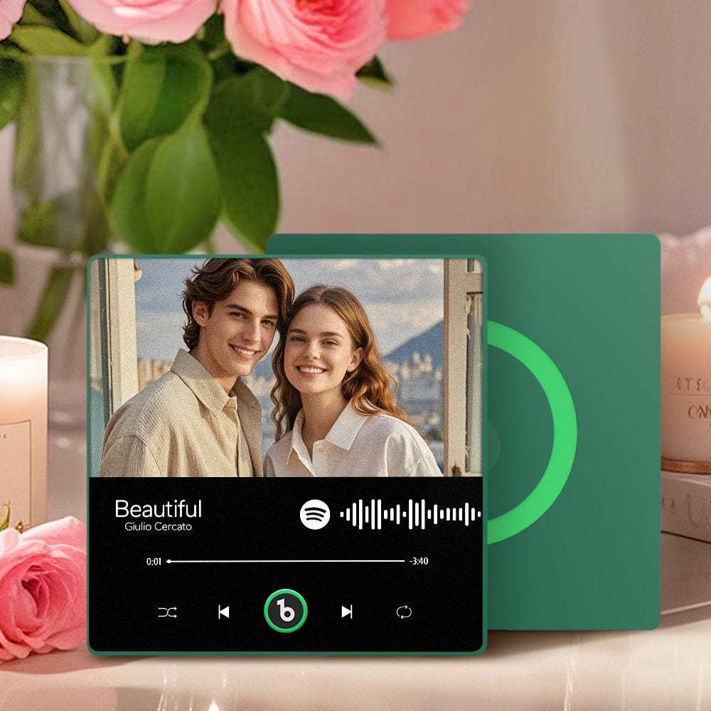 Custom Music Fridge Magnet Album Fridge Magnet With Song Music Wall Photo Sticker Music Movement That Can Be Played Valentines Day Gift - CustWitAU