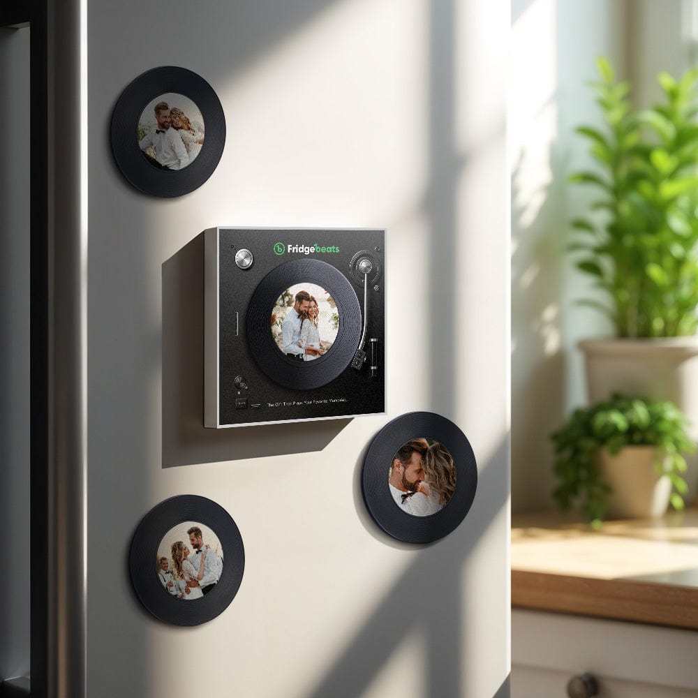 Custom Music & Photo Fridge Magnet Can Customize 1-6 Vinyl and Songs - CustWitAU