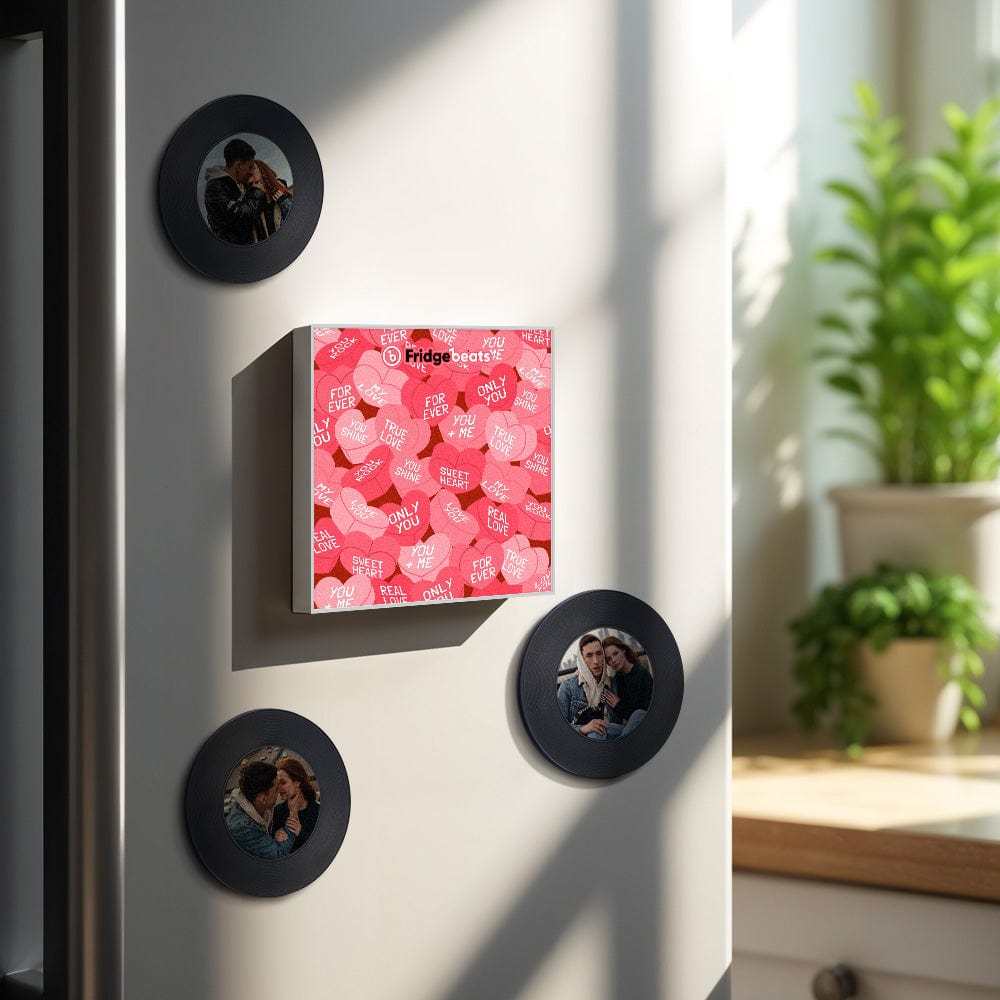 Custom Music & Photo Fridge Magnet Can Customize 1-6 Vinyl and Songs - CustWitAU