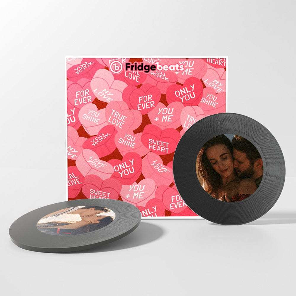 Custom Music & Photo Fridge Magnet Can Customize 1-6 Vinyl and Songs - CustWitAU