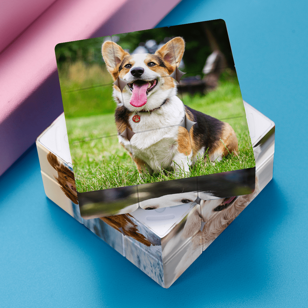 Pet Memorial Gifts Custom Photo Rubic's Cube - 6 Photos - CustWitAU