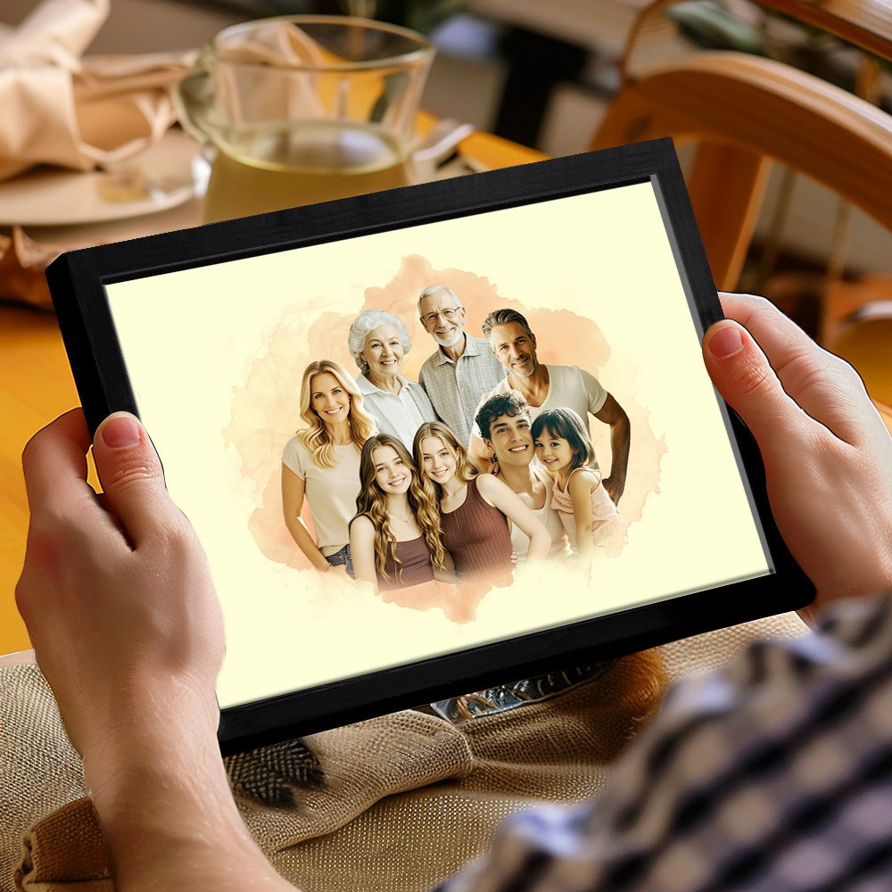 Custom Merge Family Photos Decor Combine Photos To Family Portrait Personalized Memorial Gift, Mother's Day Gift