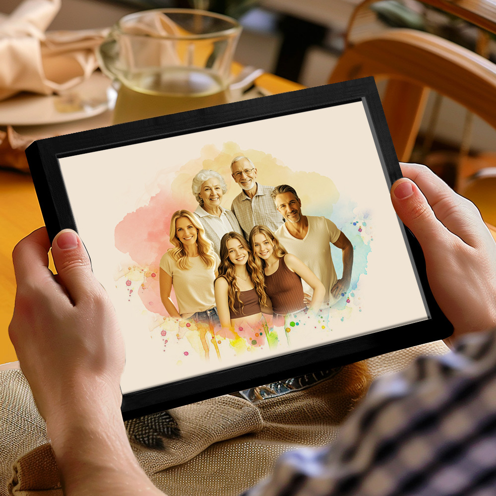 Custom Merge Family Photos Decor Combine Photos To Family Portrait Personalized Memorial Gift, Mother's Day Gift